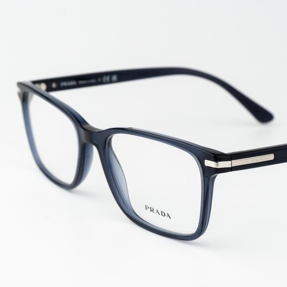 Prada Men Eyeglasses Blue Crystal Square Unisex PR14WV 08Q1O1 BRAND NEW - Picture 5 of 10